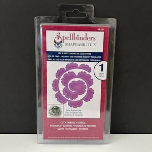 New Spellbinders Shapeabilities Spiral Blossom One 1 Die Template S4-351